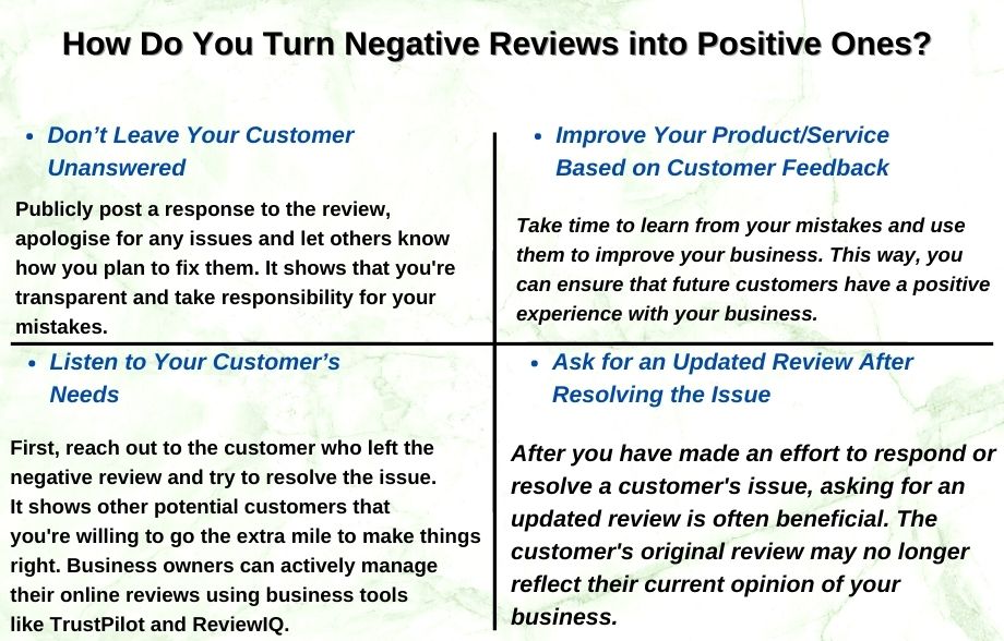 How Do You Turn Negative Reviews into Positive Ones