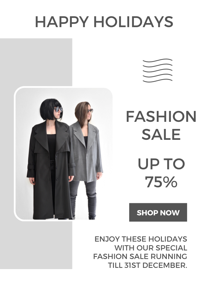 happy holidays fashion sale email template